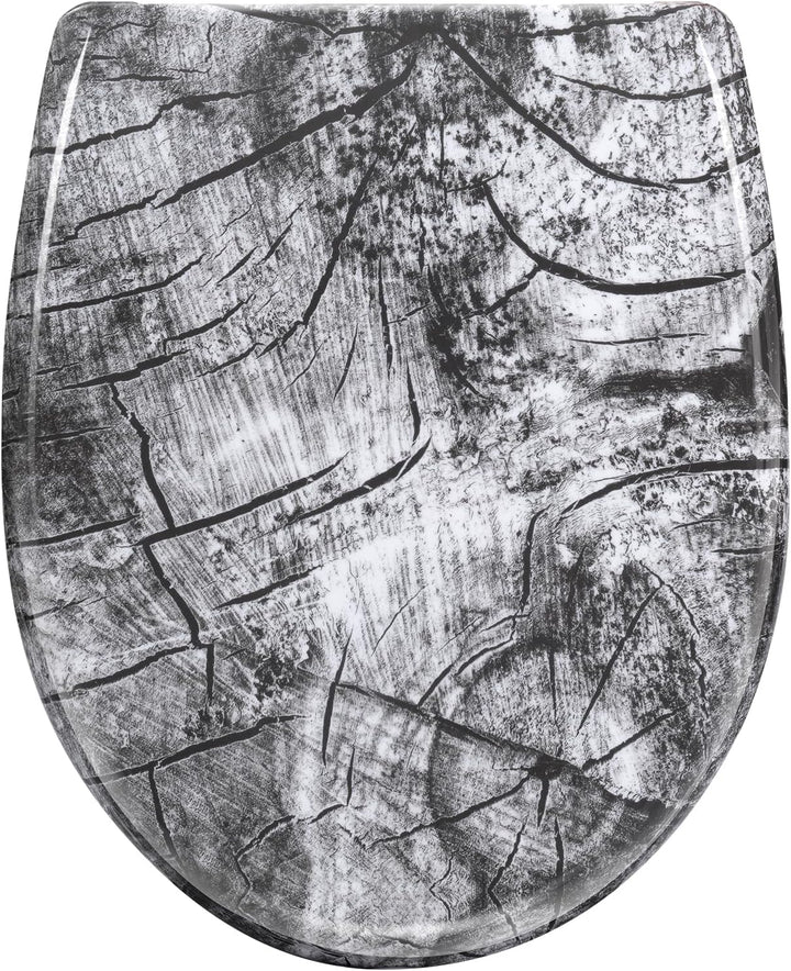 WOLTU Toilettendeckel, WC Sitz mit Absenkautomatik, Klodeckel Klobrille mit Quick-Release-Funktion,