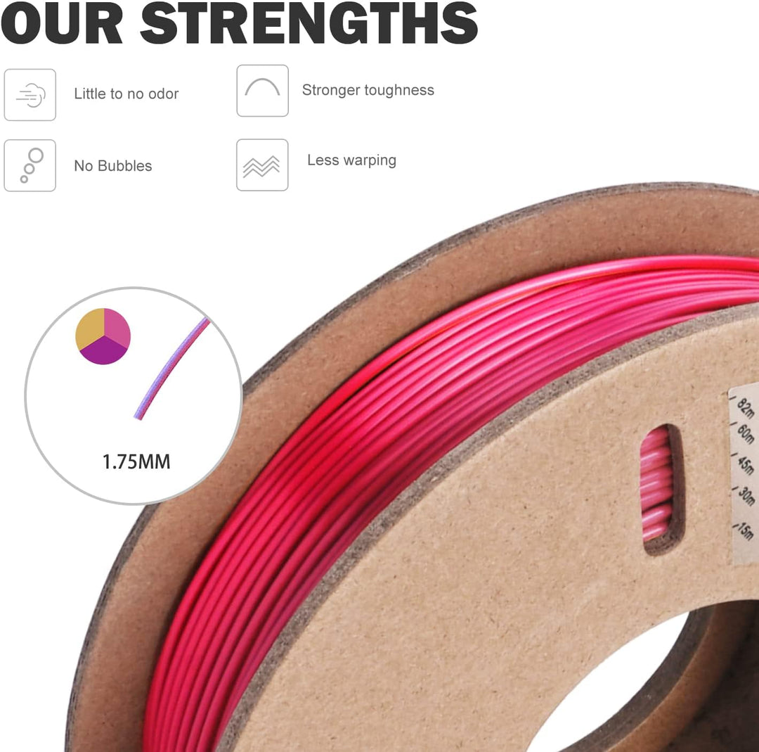 ERYONE PLA Filament 1.75mm,3D Drucker filament bundle,Multi Color Pack 3D Printer Filament PLA+/-0.0