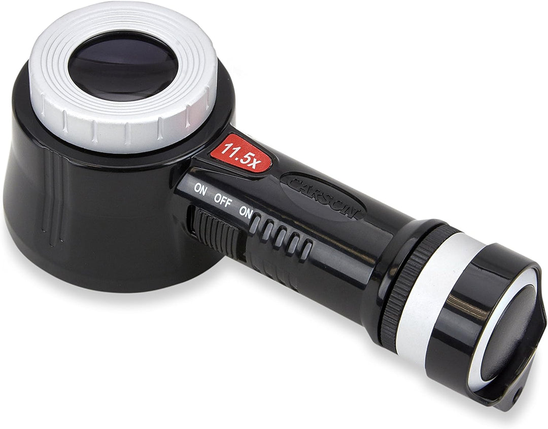 Carson CP-45 MeasureLoupe 11,5x Messlupe mit LED, UV-Licht und Messskala Single, Single