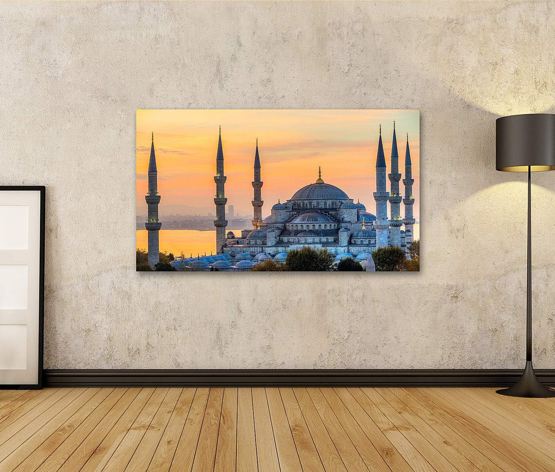 islandburner Bild auf Leinwand Die Blaue Moschee Sultanahmet Camii Istanbul Türkei Bilder Wandbilder