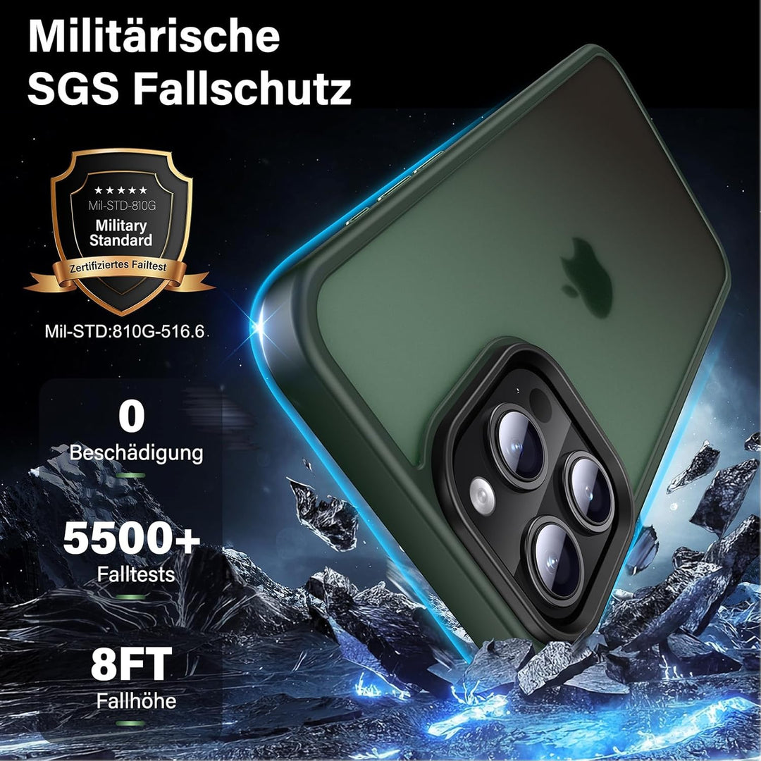 UniqueMe für iPhone 15 Pro Max Hülle, 5-in-1-Set Handyhülle für iPhone 15 Pro Max Case Rundumschutz