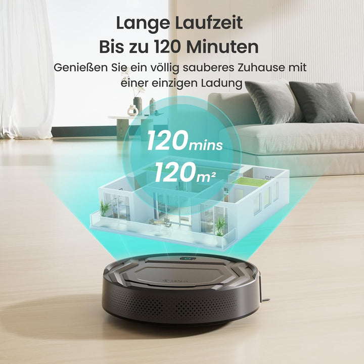 Lefant Saugroboter, Superschlank WLAN Roboterstaubsauger, Kompatibel mit Alexa Sprachsteuerung, Stau