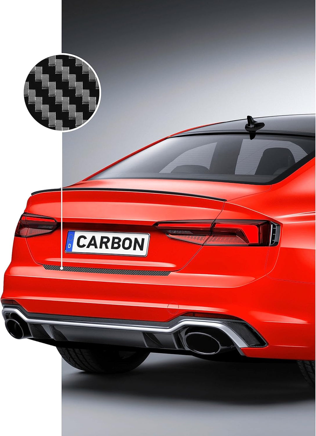 Luxshield Ladekantenschutz Folie für Porsche Macan 1 (I) 95B Facelift I 2018-2021 - Stossstangenschu