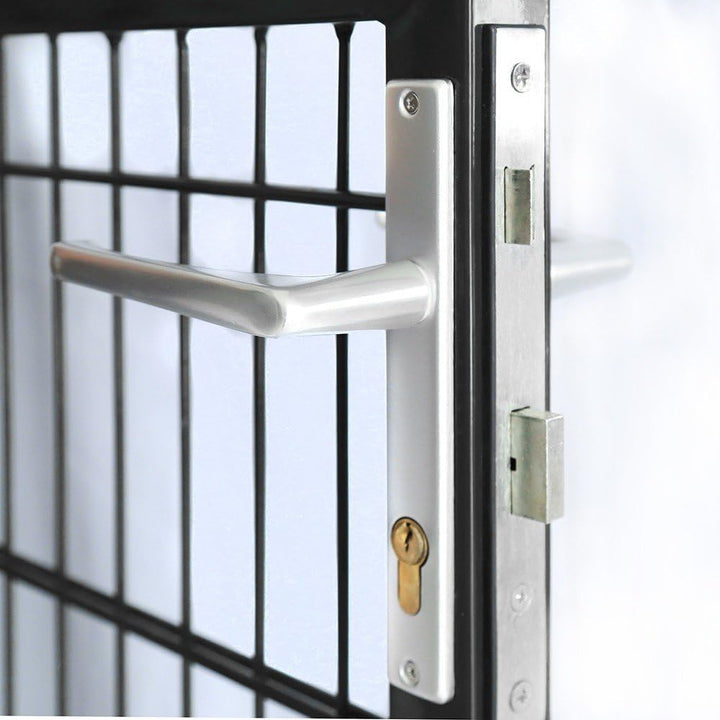 HOME DELUXE - Gartentor PORTARIUS - Anthrazit, Höhe 140 cm - inkl. Griff, Schloss und Schlüssel I Ga