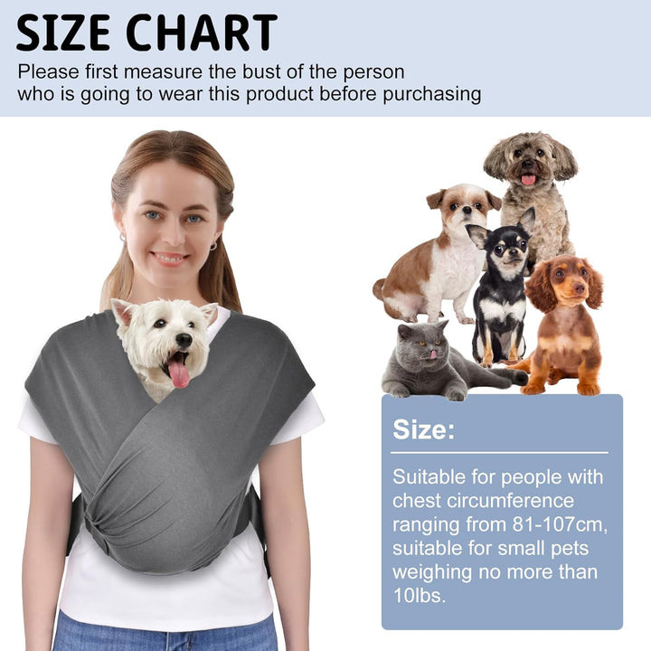 CUBY Hundetragetasche, Eingewickelt Hunde Tragetasche Nach vorne Gerichteter Rucksackträger Schulter