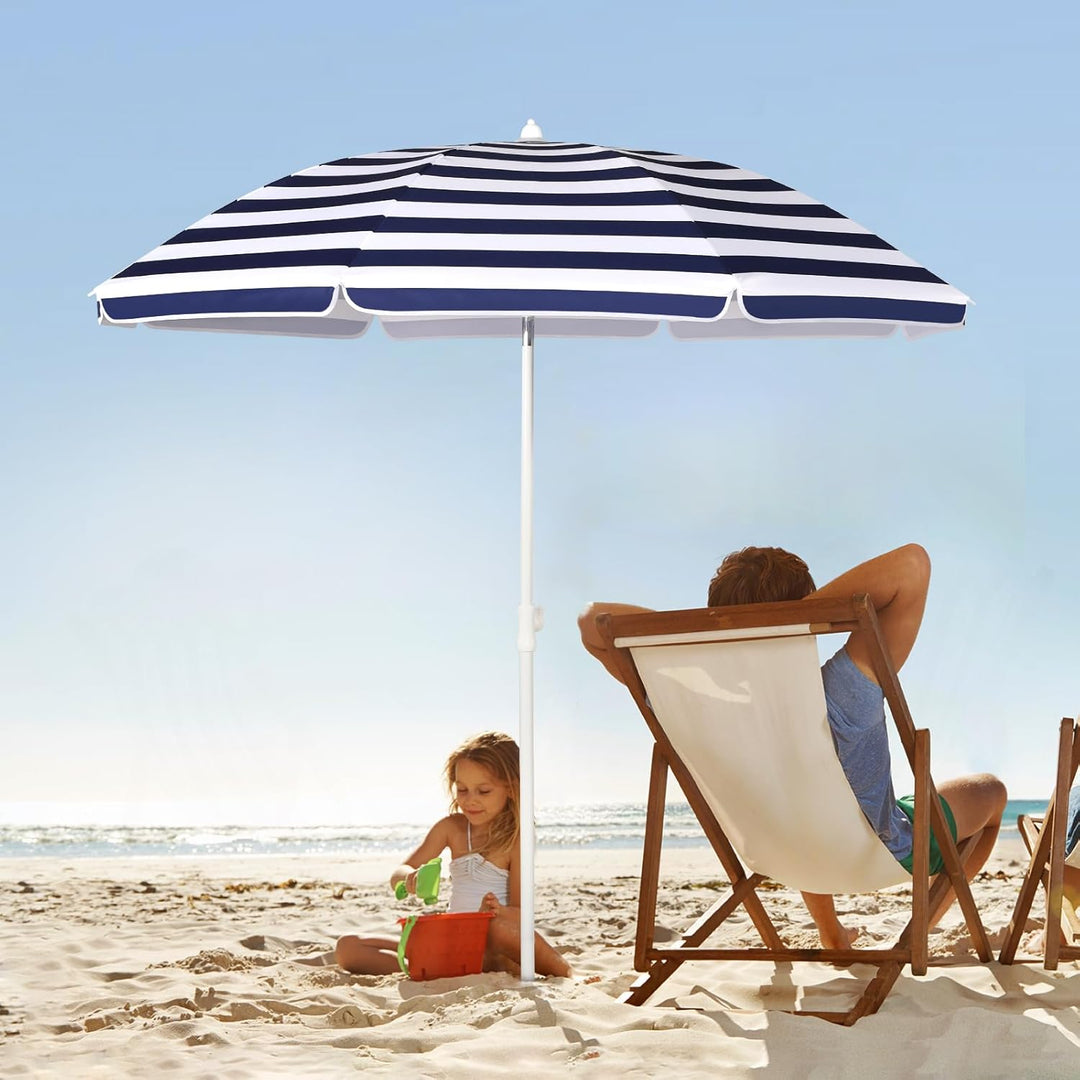 Sekey 160 cm Sonnenschirm Balkon mit Bodenhülse & Schutzhülle, Neigungs und Höhenverstellung, Sonnen