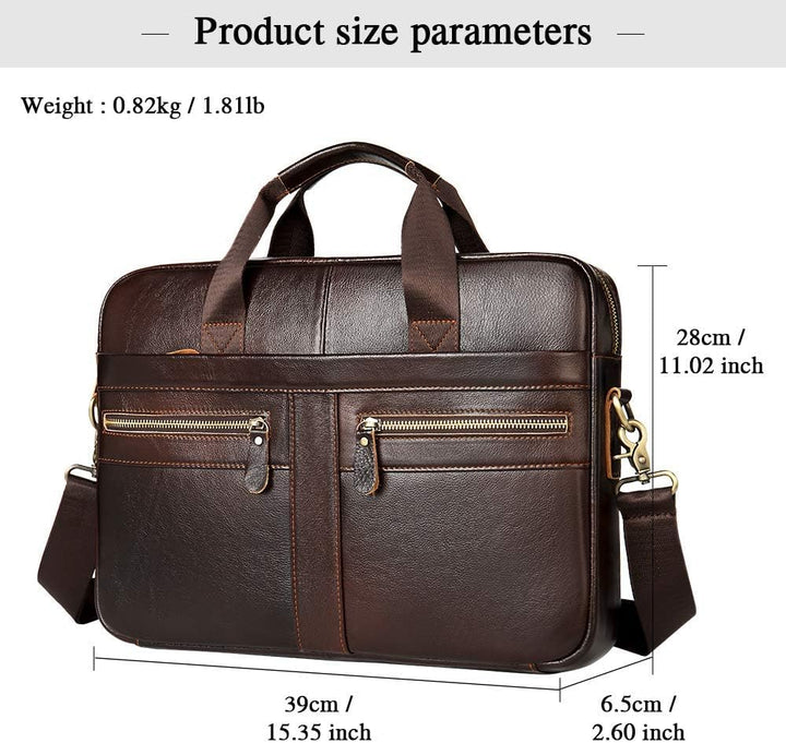 Businesstasche Herren Leder Aktentasche Männer Handtasche Vintage Laptoptasche Arbeitstasche Umhänge