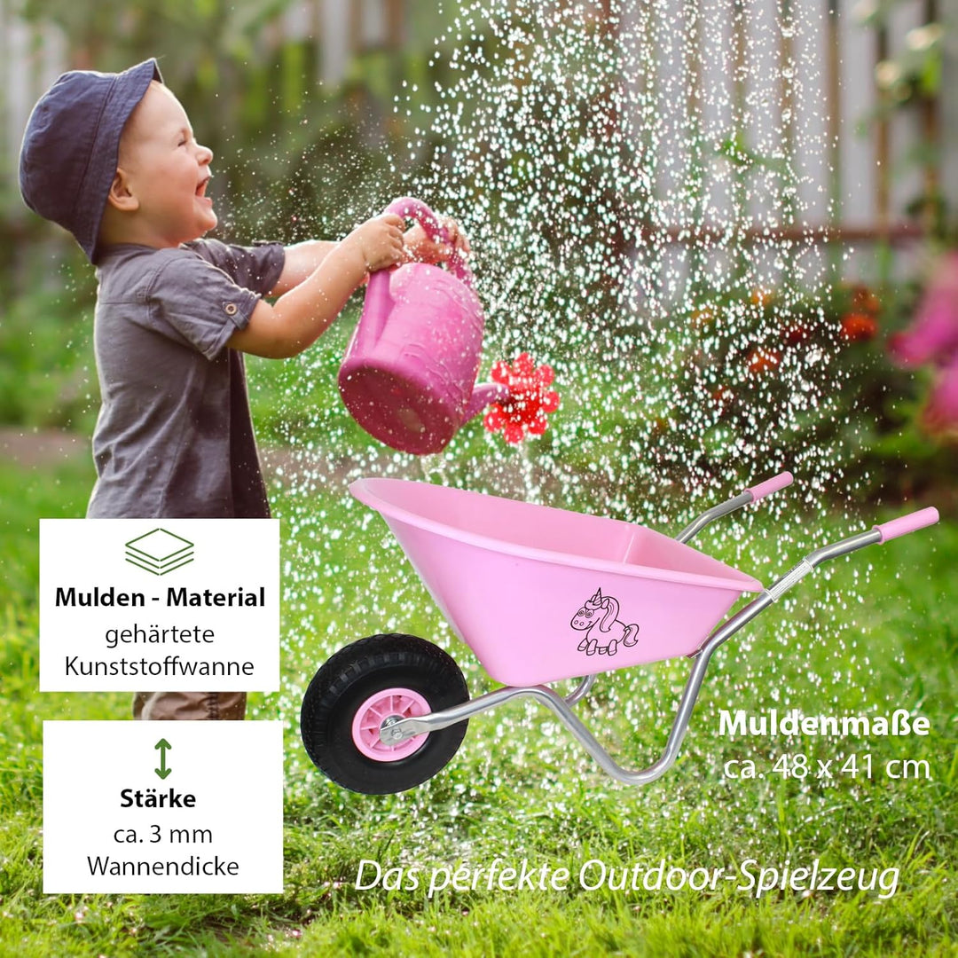 Kinderschubkarre Schiebkarre Metallschubkarre Gartenkarre Diverse Motive Lokomotive Feuerwehr Prinze