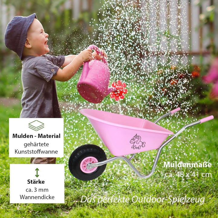 Kinderschubkarre Schiebkarre Metallschubkarre Gartenkarre Diverse Motive Lokomotive Feuerwehr Prinze