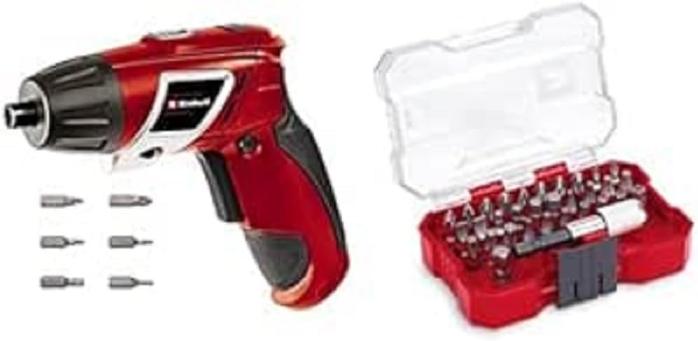 Einhell Akkuschrauber TC-SD 3,6 Li (3,6V, 1300 mAh, 3 Nm Drehmoment, Drehgelenk im Handgriff, LED-Li