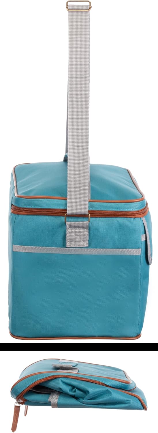 Brandsseller Kühltasche 19 Liter ca. 35 cm x 23 cm x 24 cm Faltbare Kühlbox Thermo-Shopper Strandtas