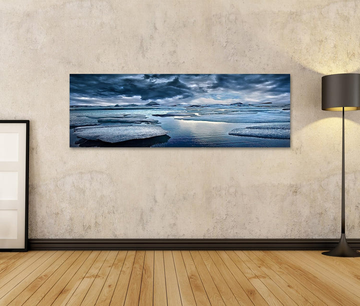 islandburner Bild auf Leinwand Eisschollen Auf Jokulsarlon Glacial Lagune In Island Bilder Wandbilde