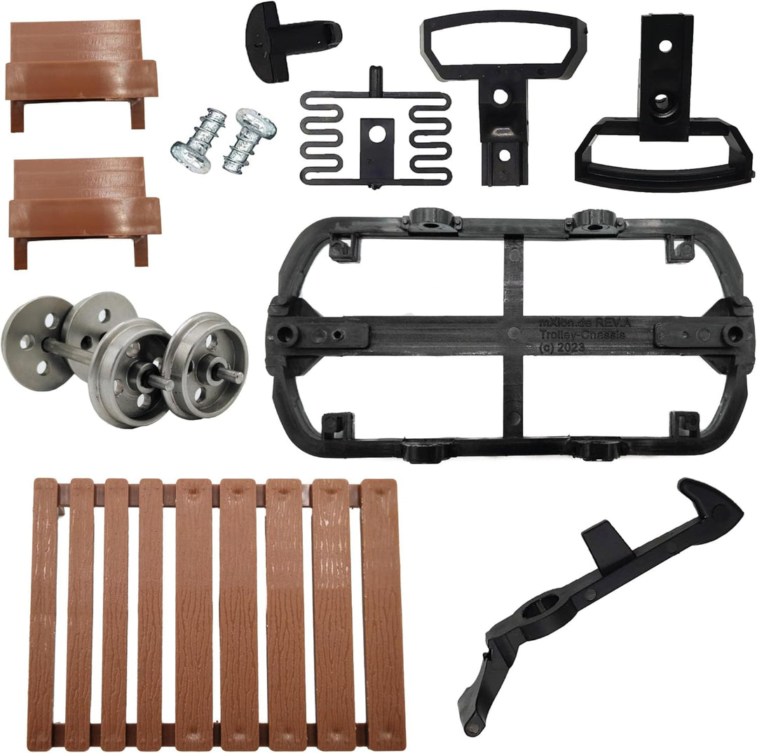 ML-Train Mannschaftswagen Lore Feldbahnwagen Spur-G als Bausatz für Garten Modellbahn