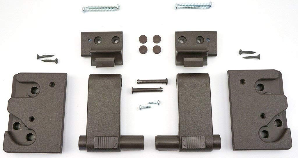 WDF-Service GmbH Braas Ersatzteil, komplette Griffmechanik braun, für Braas Atelier-Fenster (AF`86/B