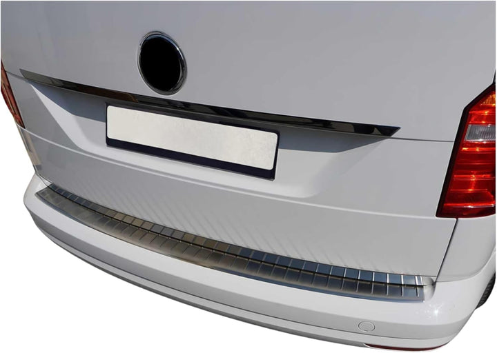 Ladekantenschutz Edelstahl kompatibel mit VW Caddy 2015-2020 Chrom Gebürstet Abkantung Edelstahl Chr