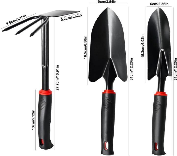 3 Stück Gartengeräte, Balkon Werkzeug Set, Garten Zubehör, Fugenkratzer Unkraut, Gartenschaufel, Gar