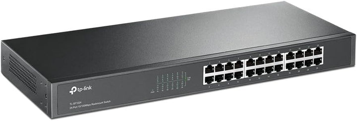TP-Link 24-Port 10/100Mbps Unmanaged Ethernet Switch, 19-inch Rack-Mount, Steel Case(TL-SF1024)