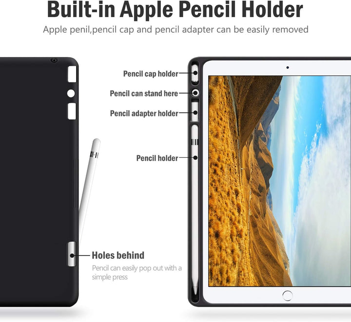 Antbox Hülle für iPad 10.2 (9. Generation/8. Generation/7. Generation) mit stifthalter Auto Schlaf/W