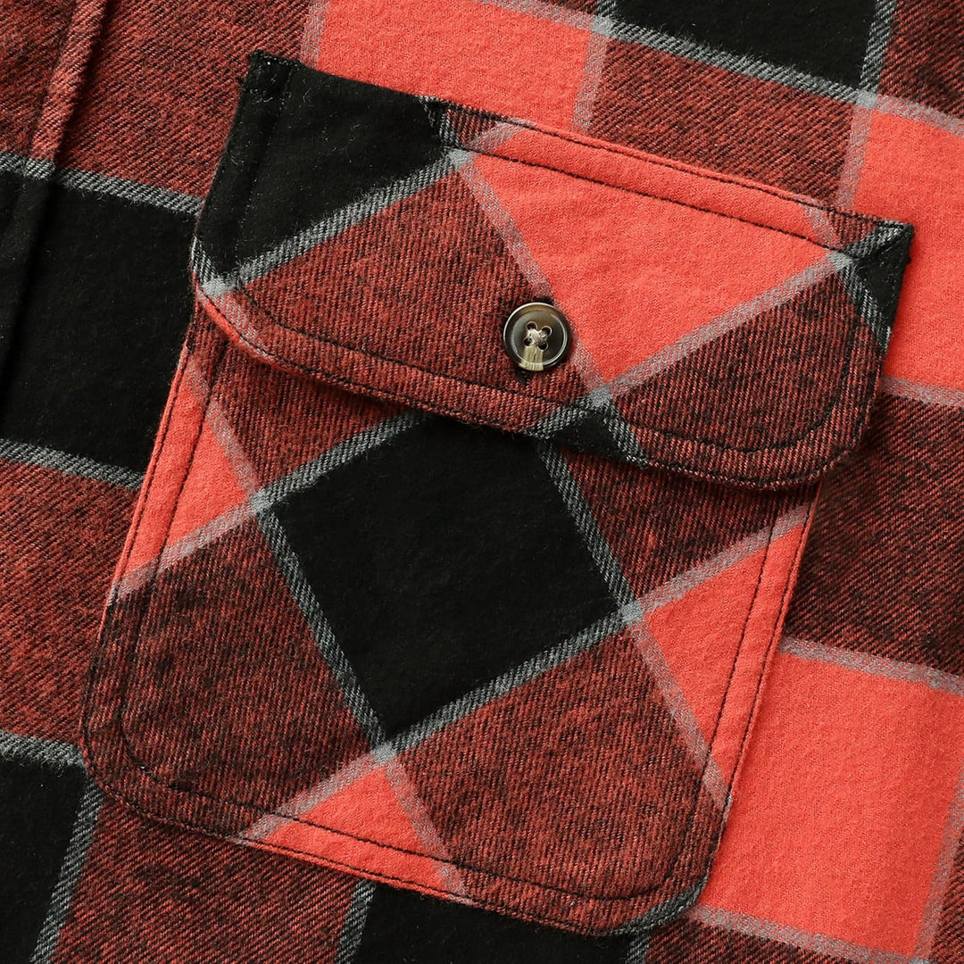 Dubinik® Flanellhemd Herren Button Down Kariert Baumwollhemd Freizeithemd Hemd Herren Langarm mit Zw