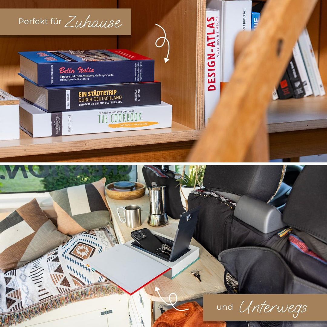 HMF 80701 Buchsafe, getarnte Geldkassette mit echten Papierseiten, Whisky, 18,7 x 13 x 4,2 cm 18,7 x