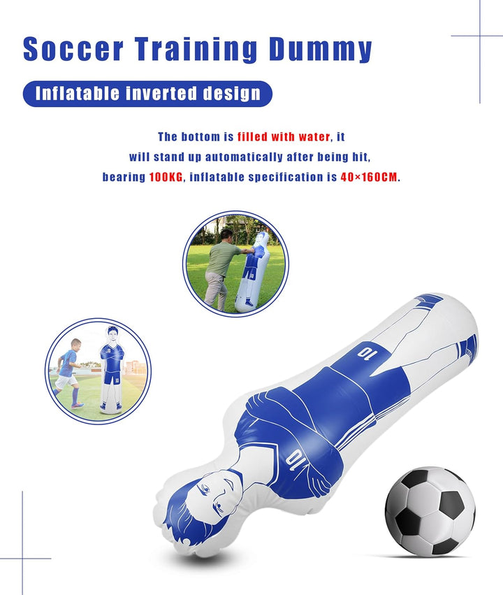Gugxiom Aufblasbares Fussball-Dummy-Luftmodell, Verdickter Umweltschutz-PC, der Nicht Herunterfällt,