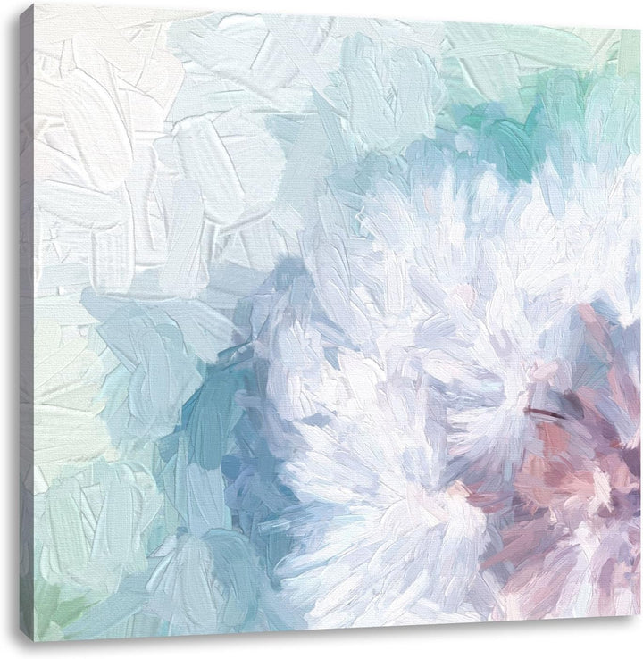 Pixxprint Zauberhafte Pusteblume Pinsel Effekt, Format: 70x70 auf Leinwand, 70x70