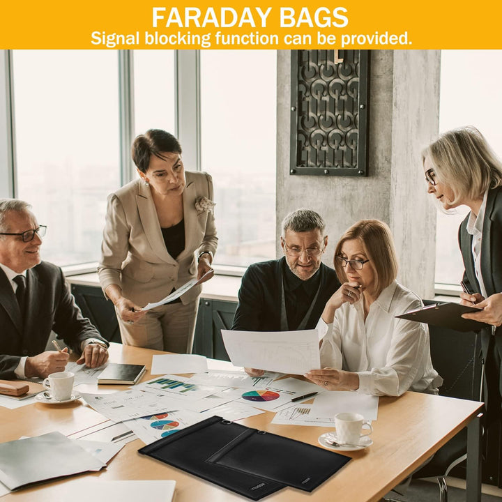Hodufy 2 Stück Faraday Tasche,(16.9x15,13x10 Zoll) Faraday Bags for Laptop und GPS Signal Blocker Fe