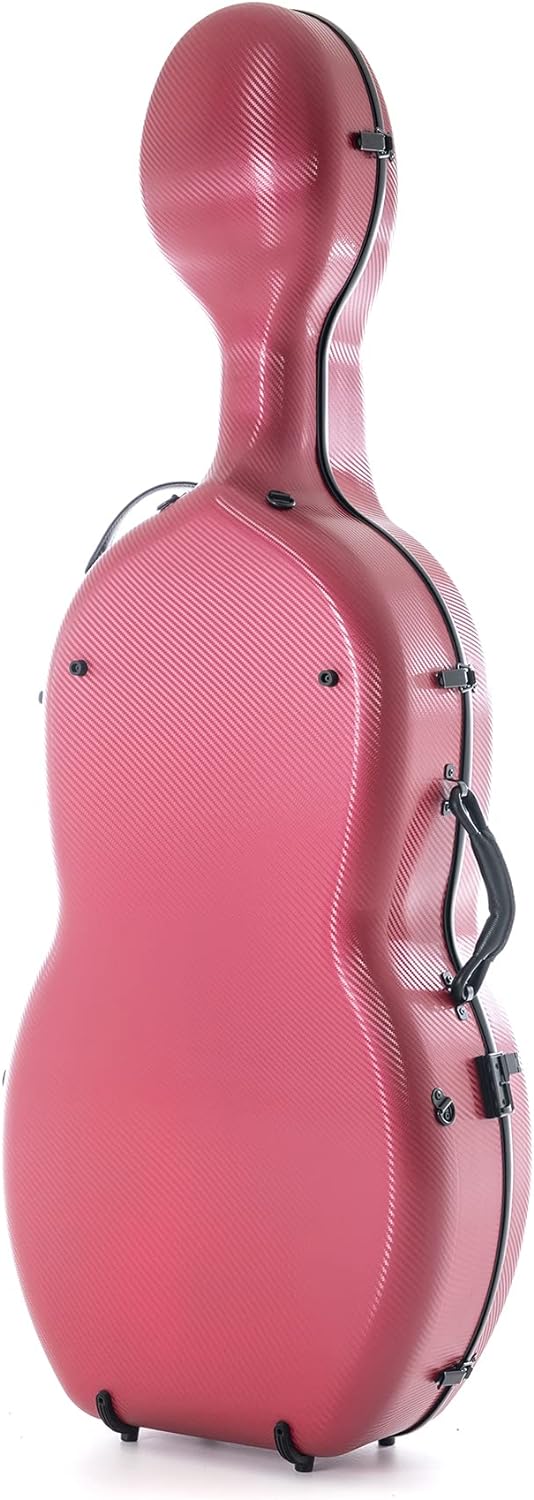 GEWA Celloetui Polycarbonat 4.6 Grösse 4/4, rot, mit Rucksackgurt rot ohne Rollen, rot ohne Rollen