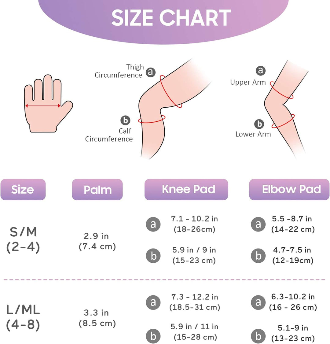 CLISPEED Kniesch¨¹tzer f¨¹r Kinder, Knie- und Ellbogensch¨¹tzer f¨¹r Kinder mit Fahrradhandschuhen f
