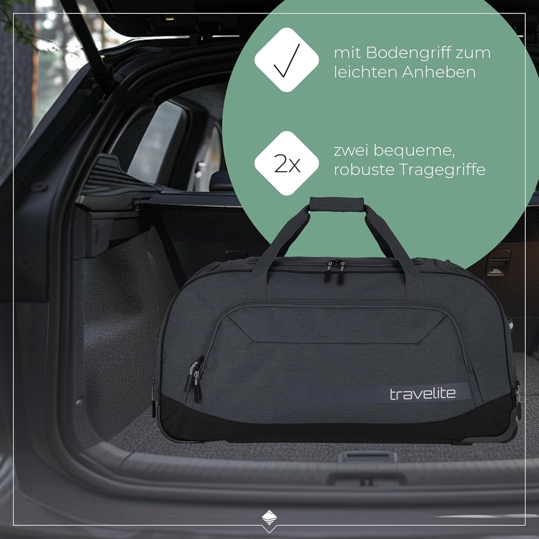 travelite Trolley Reisetasche Grösse XL, Gepäck Serie KICK OFF: Praktische Reisetasche mit Rollen fü