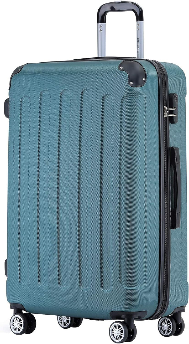 BEIBYE Zwillingsrollen Hardcase Reisekoffer Koffer Trolleys Hartschale in XL-L-M in 14 Farben (Dunke