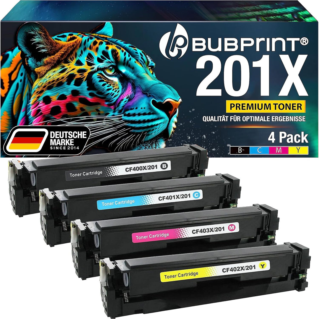 201X 4 Tonerkartuschen kompatibel als Ersatz für HP 201A HP 201X Toner für HP Color Laserjet Pro MFP