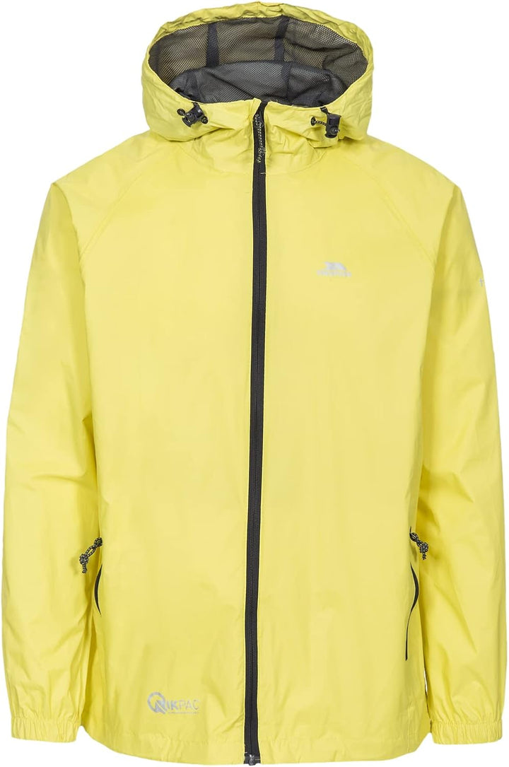 Trespass Unisex Qikpac Jacket Kompakt Zusammenrollbare Wasserdichte Regenjacke (1er Pack), XXS Gelb