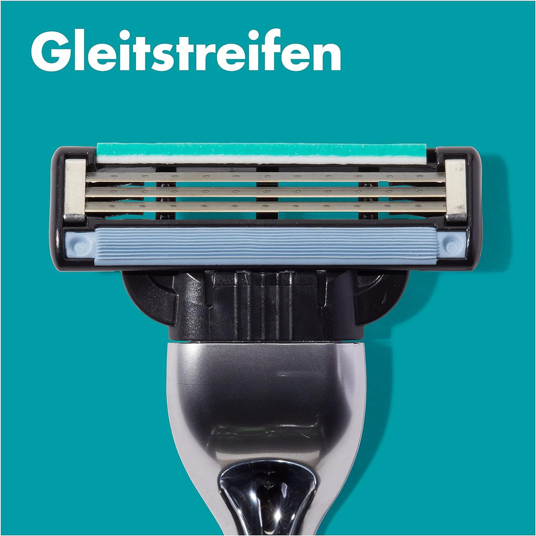 Gillette Mach3 Rasierer, mit 7 Rasierklingen, Briefkastenfähige Verpackung