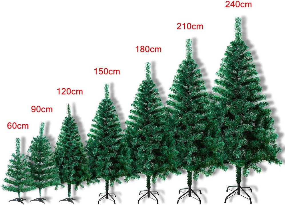 LZQ Weihnachtsbaum künstlich PVC Christbaum schwer entflammbarer Tannenbaum mit Schnellaufbau Klapps