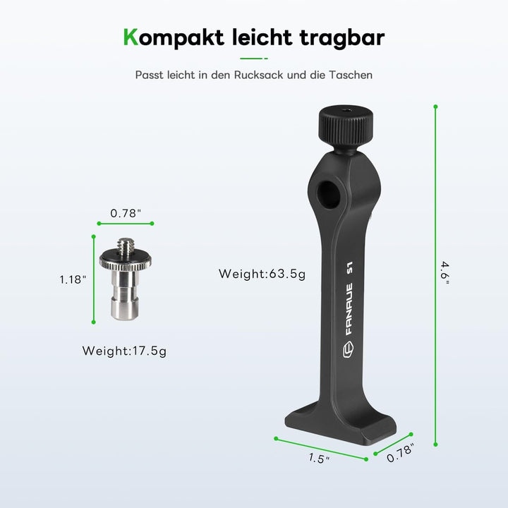 FANAUE Fernglas Stativadapter mit 1/4-20" Gewinde, Kompatibilität mit Porro-Ferngläser und Arca Kuge