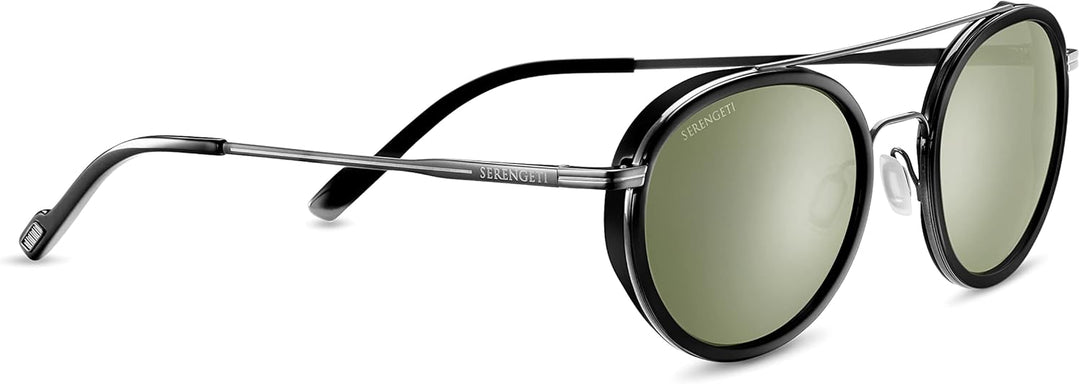 Serengetti Damen Geary Dark Gunmetal Black Shiny Acetat, Mehrfarbig/Meereswellen (Ocean Tides), One