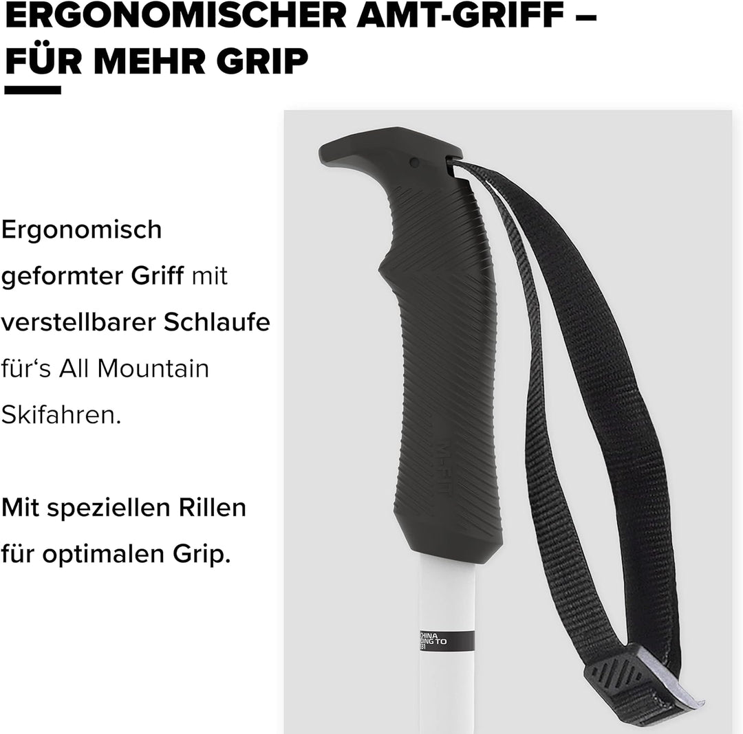 ATOMIC CLOUD Skistöcke - Hochwertiger Aluminium-Skistock - Ergonomischer Griff für mehr Grip - Stock