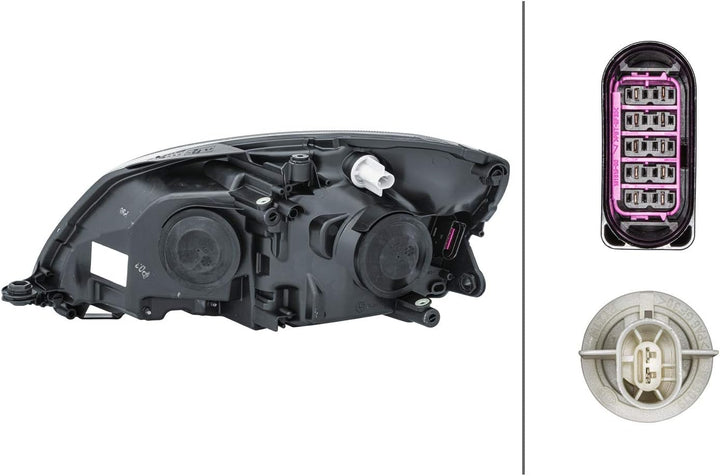 HELLA 1ZL 010 417-421 DE/FF/Halogen-Hauptscheinwerfer - rechts - für u.a. Skoda Fabia II (542) Recht