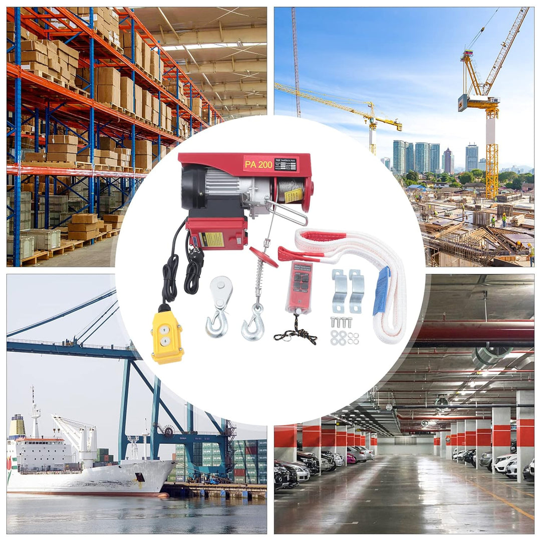 BJTDLLX Elektrische Seilwinde 440 Lbs Seilzug Motorwinde Flaschenzug 100kg bis 200kg Elektrische Sei