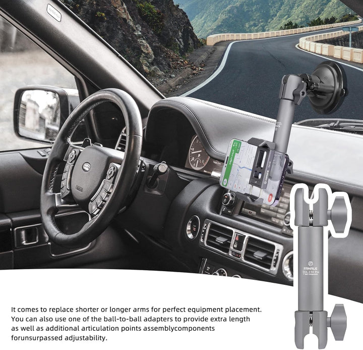 FANAUE DA-150PRO Verbundstoff-Verbindungsarm kompatibel mit RAM Mount B Grösse Kugelkopf und Fahrrad