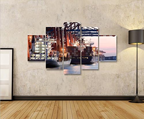 islandburner Bild Bilder auf Leinwand Containerhafen Hamburg Hafen MF XXL Poster Leinwandbild Wandbi