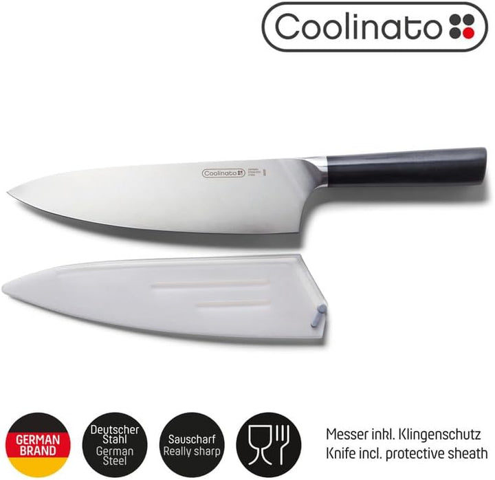 Coolinato – Profi Küchenmesser 20cm – Extra scharfer deutscher Klingenstahl – Ergonomischer Kunststo