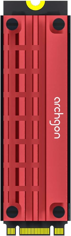 Archgon HS-1110 Kühlkörper für M.2 SSD 2280 PCIe NVMe/SATA Kühler, 20 mm Bauhöhe, Aluminium, 2X Wärm