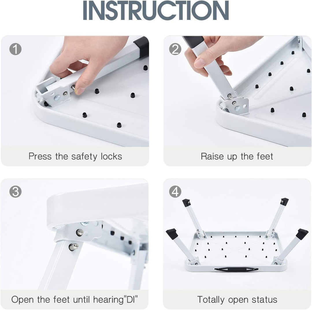 KINGRACK Tritthocker, Trittstuhl, zusammenklappbar, einstufige Leiter mit Rutschfester Gummimatte, L