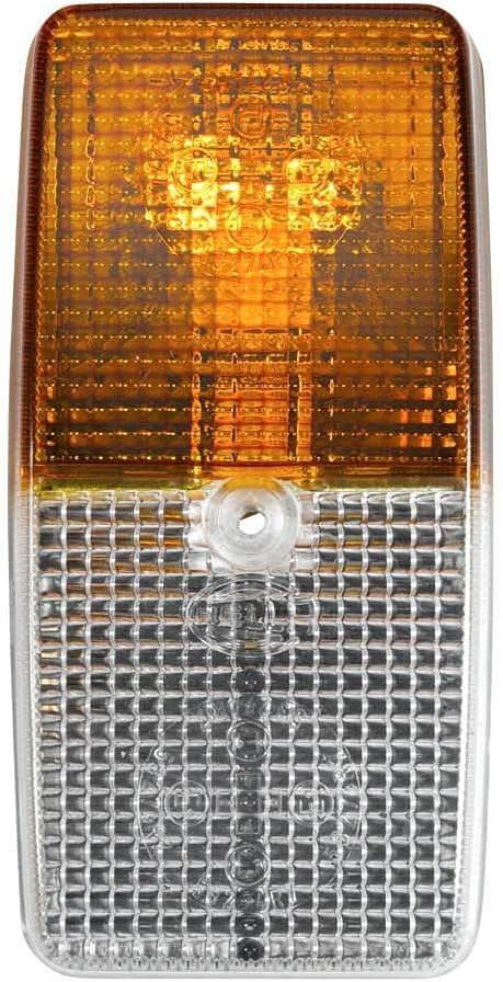 HELLA Blinkleuchte - Halogen - 24V / 12V - Anbau - ECE - Lichtscheibenfarbe: weiss/gelb - Stecker: C
