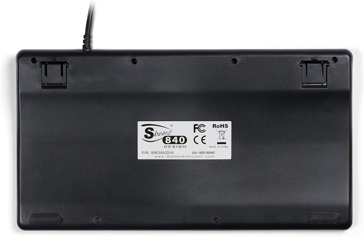 BakkerElkhuizen S-Board 840 Compact Keyboard - Kompakte Tastatur - Computer Tastatur - USB Anschluss