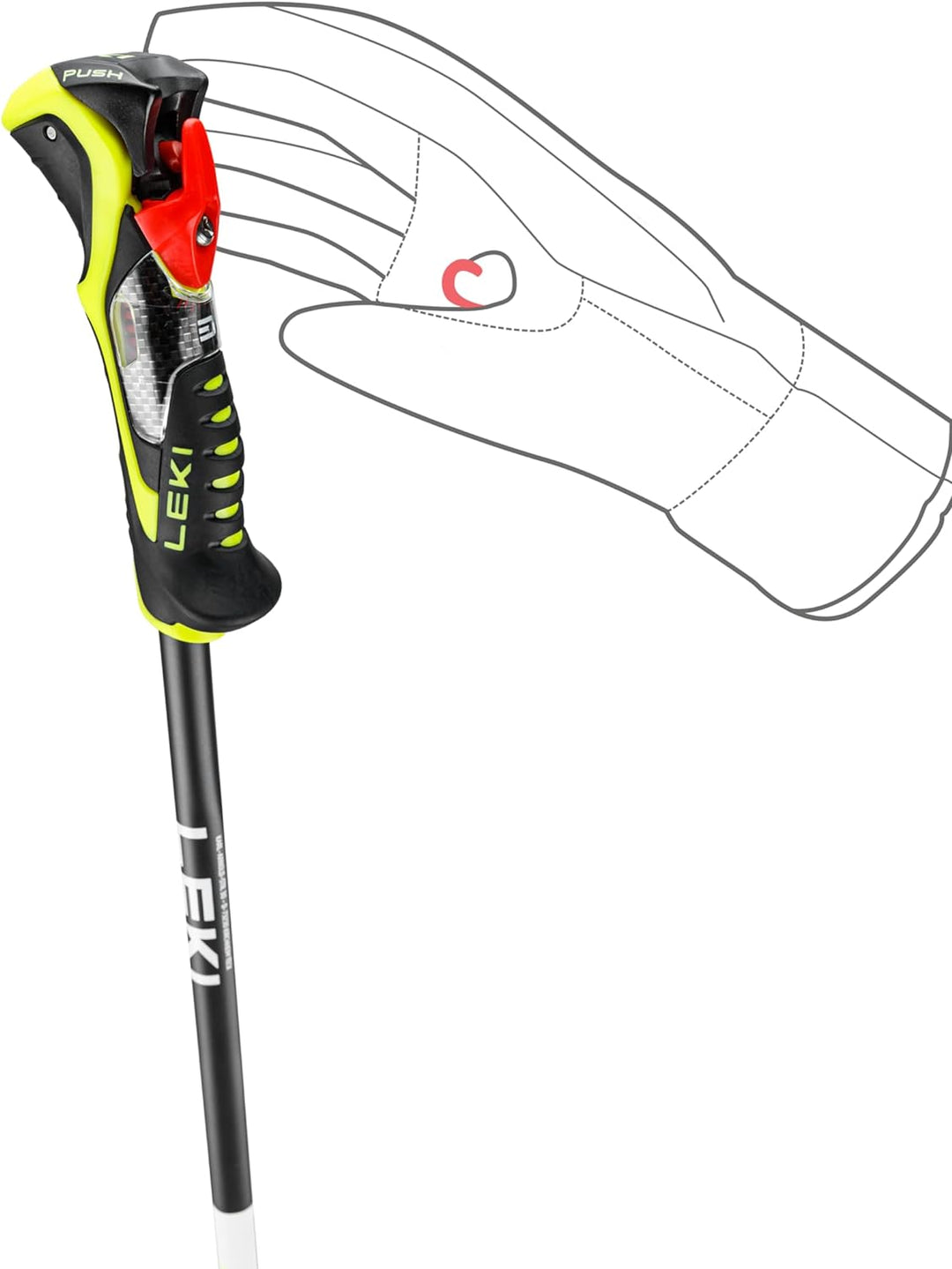 LEKI Airfoil 3D Skistöcke white-anthracite-neonyellow 125, white-anthracite-neonyellow 125
