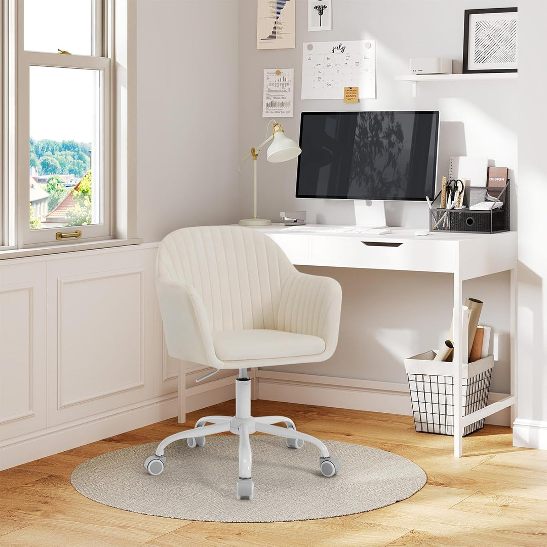 WOLTU Schreibtischstuhl, Bürostuhl ergonomisch, Homeoffice Stuhl höhenverstellbar, Schminkstuhl mit