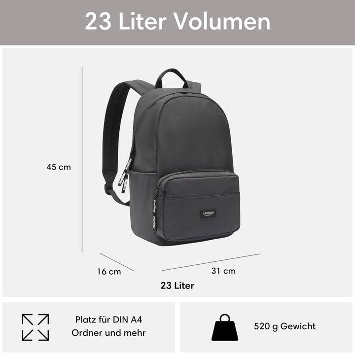 LARKSON Schulrucksack Mädchen & Jungen Teenager - No 3 - Rucksack Damen & Herren für Schule - 16" La